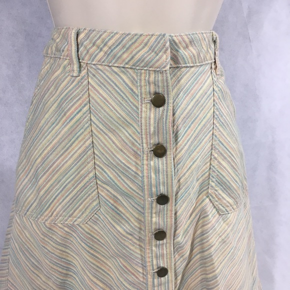 Pilcro and the Letterpress Striped Button Up Skirt - Picture 3 of 8